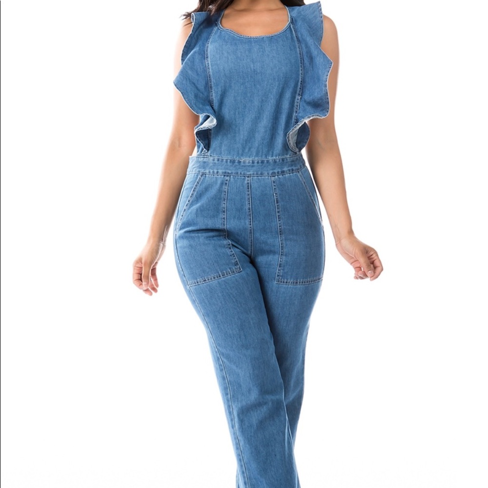 Sexy jean jumpsuit